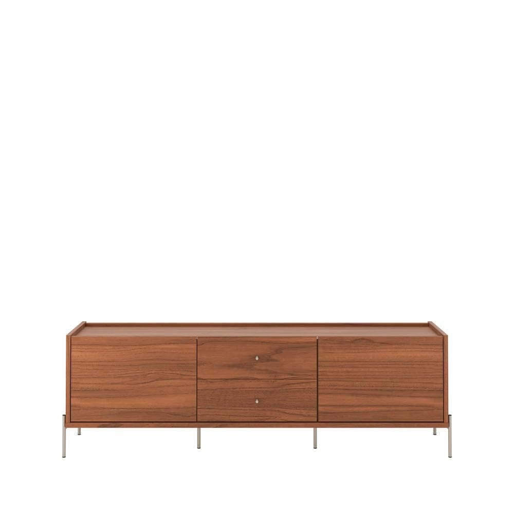 Rack para TV Até 75" 2 Gavetas 2 Portas Jasper 185 cm - Canella c/ Champanhe