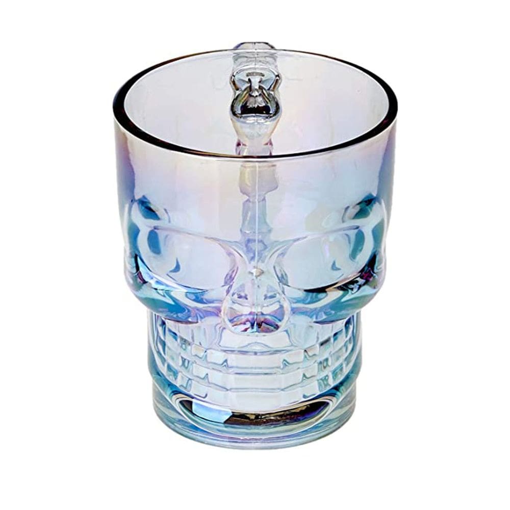 Caneca De Vidro Caveira Rock Style Furtacor 500 Ml