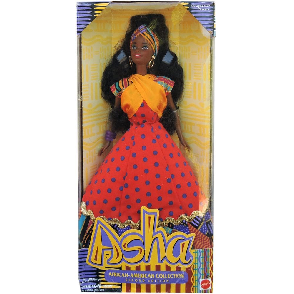 Boneca Barbie Asha Coleção Afro-Americana 30cm 2ª Edição