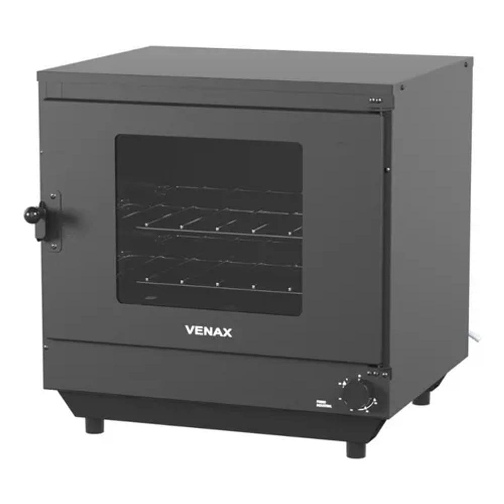 Forno Industrial Venax 77L De Bancada a Gás GLP, 2 Prateleiras Reguláveis, Porta com Visor, Tranca e Interior Easy Clean