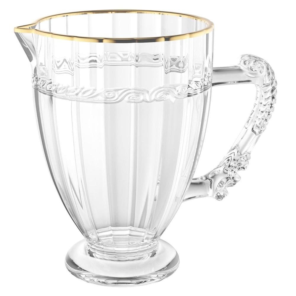 Jarra de Cristal Imperial Lyor 1 Litro com Fio de Ouro