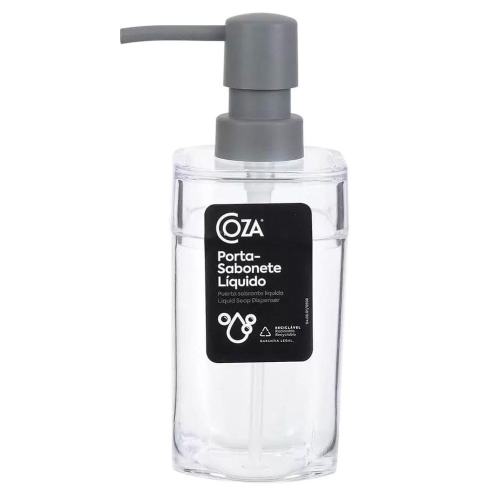 Porta Sabonete Líquido Splash Coza 290 ml Cristal