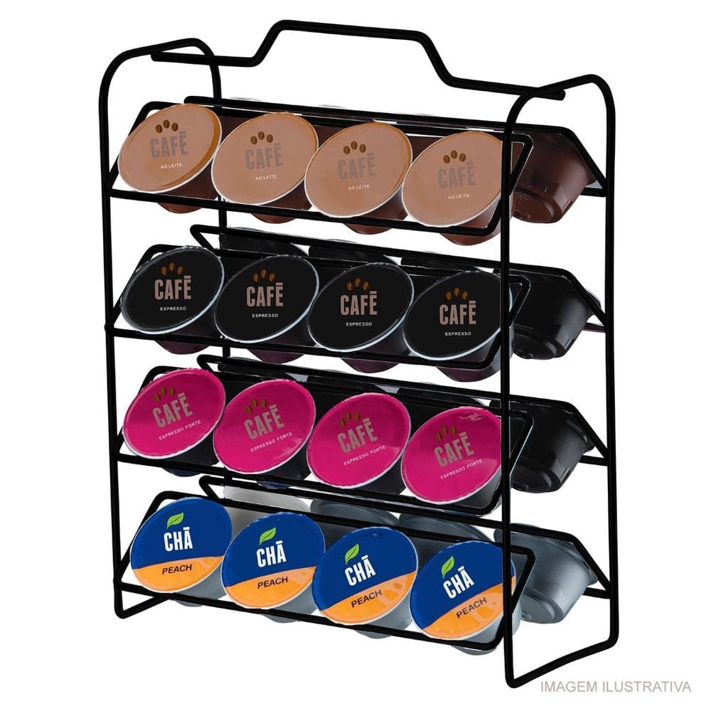 Suporte Para Cápsulas de Café Dolce Gusto Future Preto Fosco