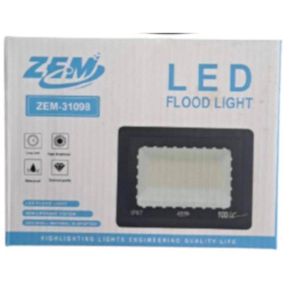 Refletor Led Smd Zem Slim 100W À Prova D`Àgua 110V/220V