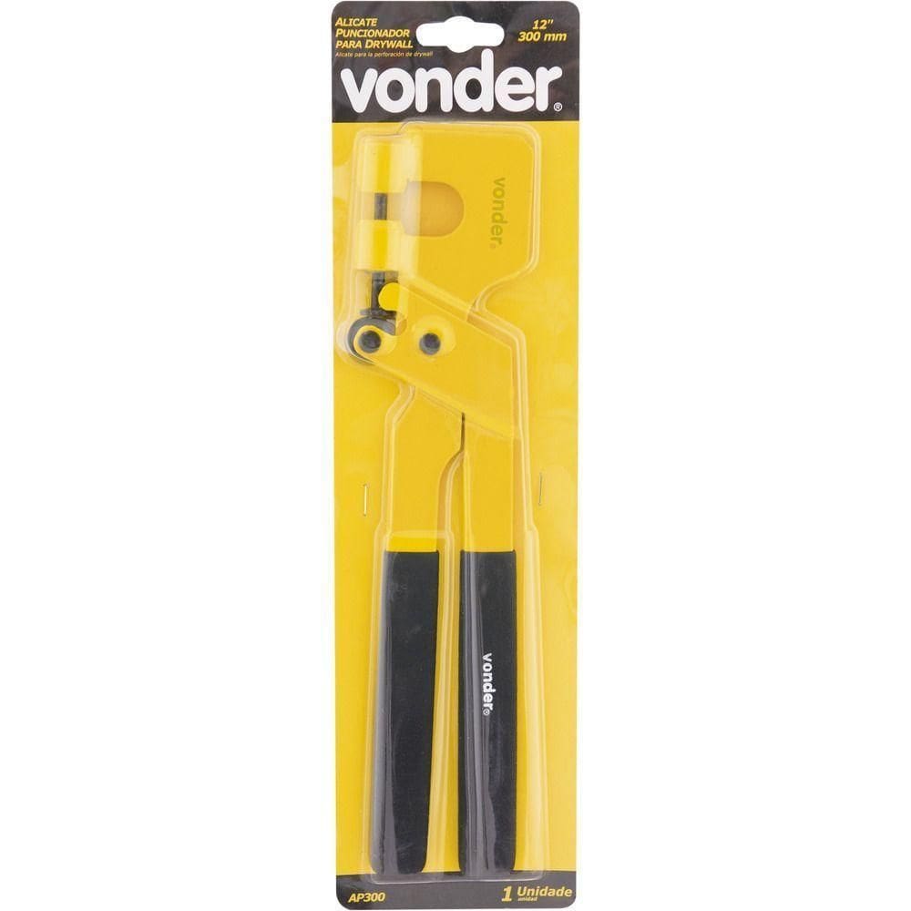 Alicate Puncionador Drywall 12” Carbono Pintado Plast Vonder
