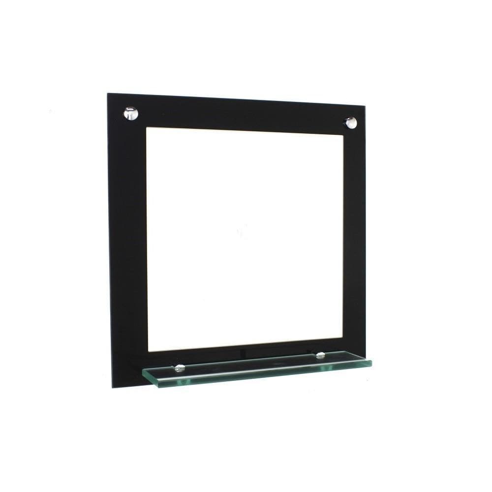 Espelho Para Banheiro Com Prateleira 40Cm Grafite