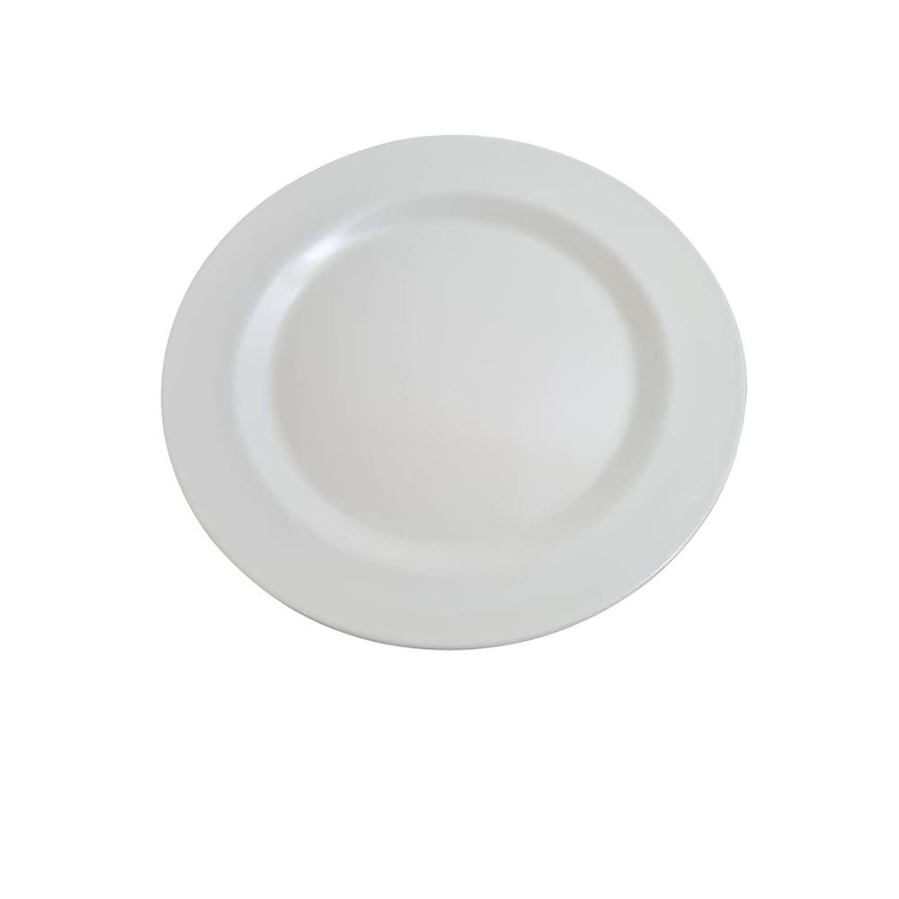 Prato Melamina Branco 25Cm Super Resistente Fundo Raso