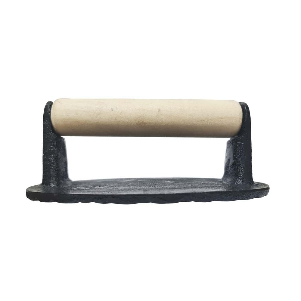 Prensador De Bife Hamburguer Artesanal Ferro Fundido Premium