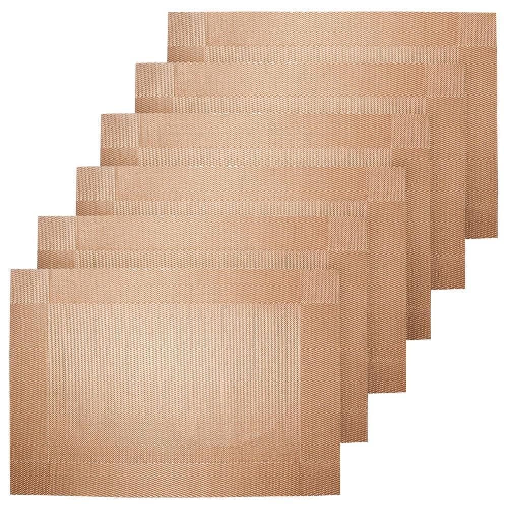 Conjunto 6 Peças Jogo Americano Sousplat Shine Gold