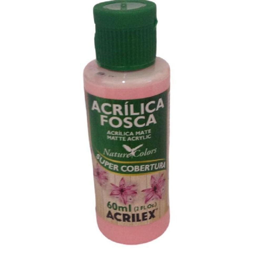 Tinta Acrílica Fosca Rosa - 537 - Acrilex - 60Ml