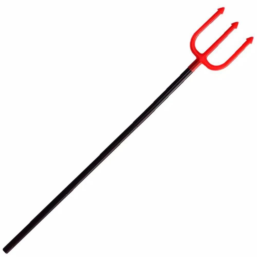 Tridente Plástico Vermelho Desmontável Halloween