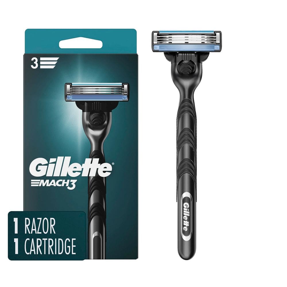 Razor Gillette Mach3 para homens 1 cabo de barbear e 1 recarga de lâmina