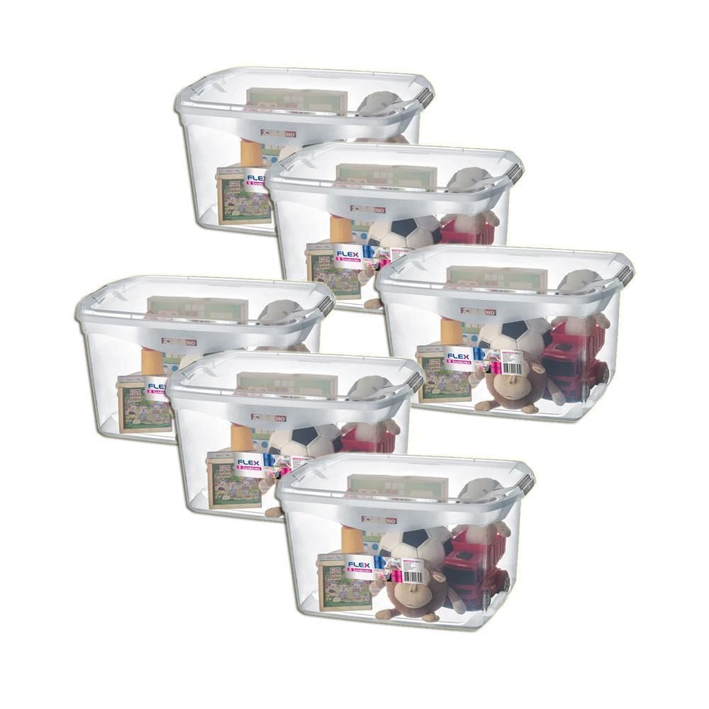 Organizadora Plástica Transparente 68L Sanremo Flex Kit 6Un