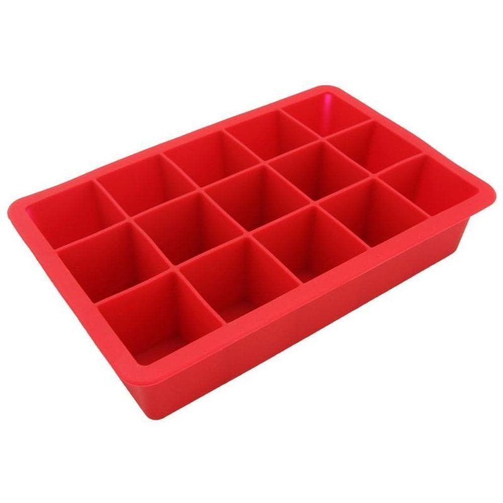 Forma De Silicone Flexivel Para Gelo Chocolate Vermelho