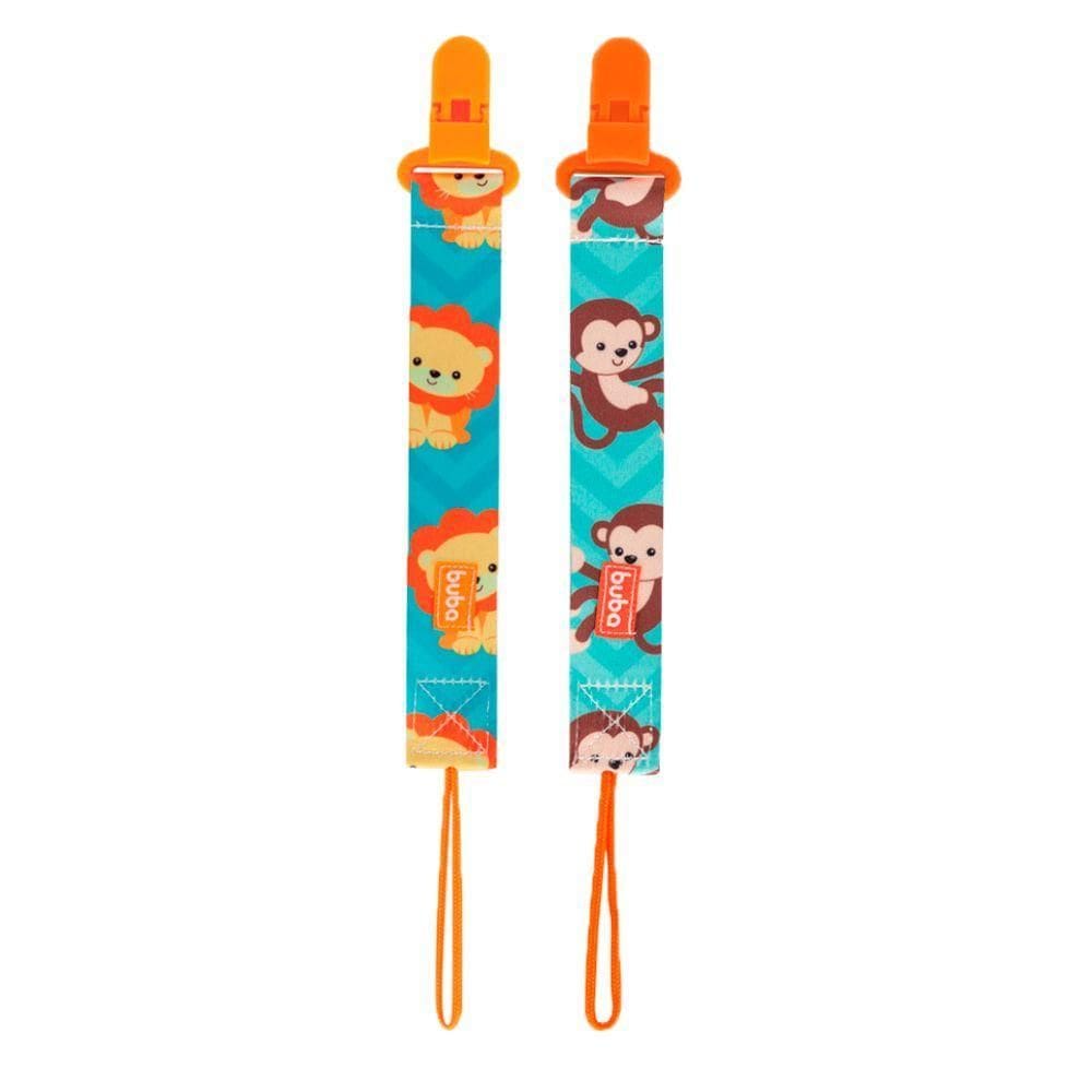 Kit 2 Prendedores Chupeta Infantil Estampado Bico Bebê Clipe