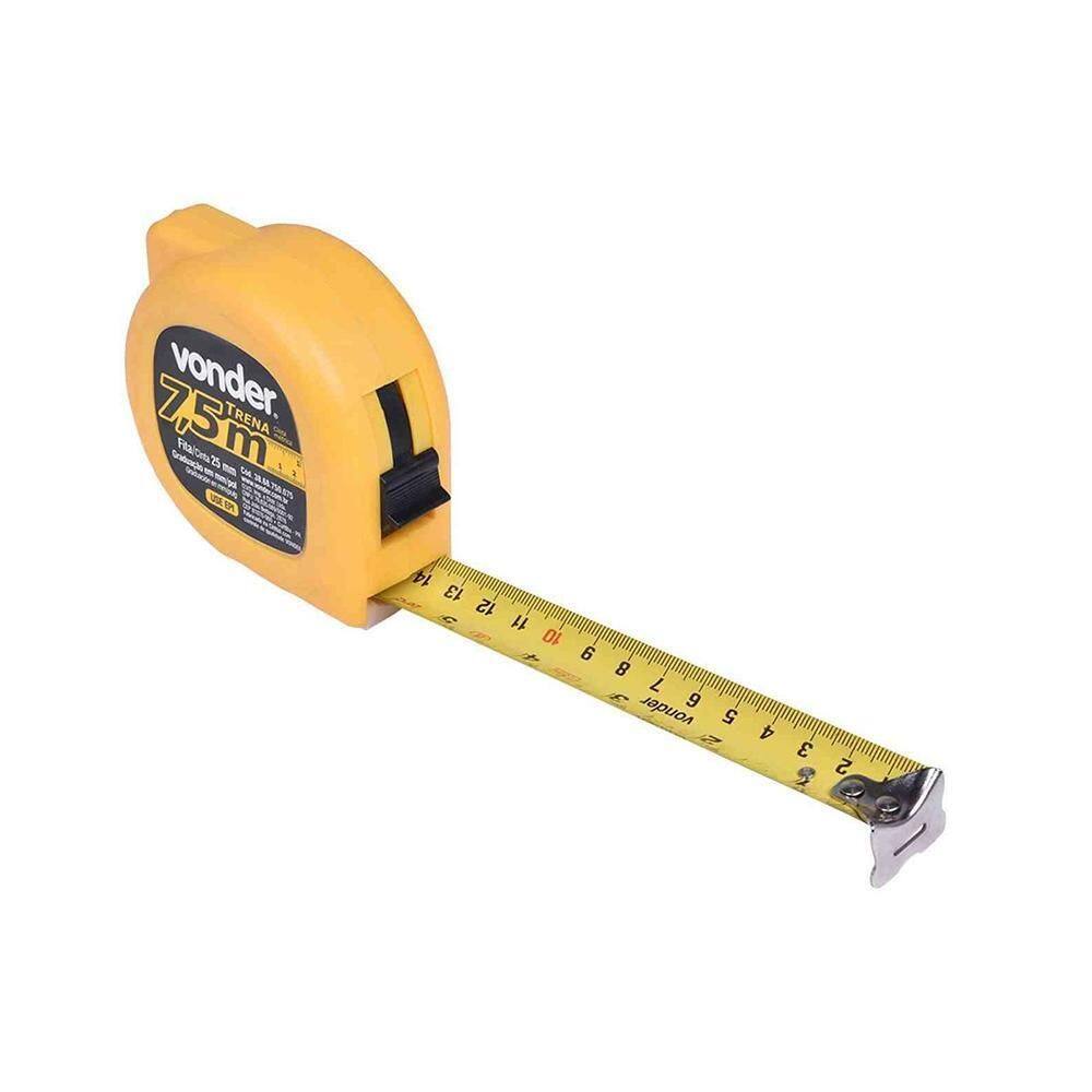 Trena De Aço 7,5 M X 25 Mm Vonder