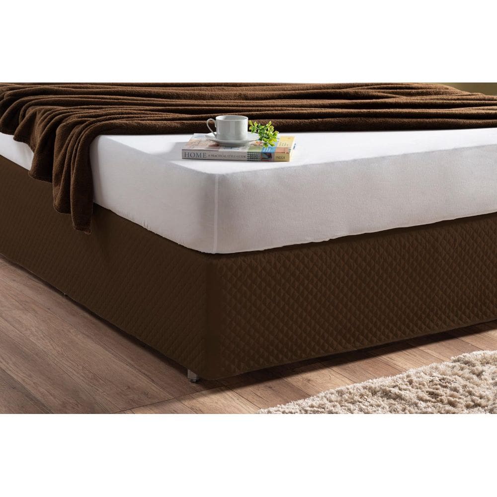 Saia Box Cama Casal Queen Matelado Fábrica Própria Tabaco