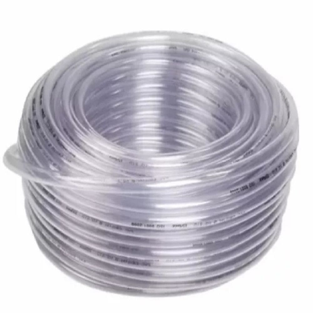 Mangueira Pvc Mantac Cristal Transparente 50 Mt Com 1/1,5 Mm