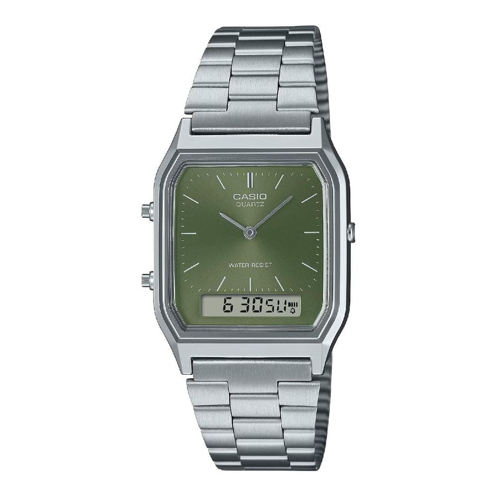 Relógio Casio Vintage Aq-230A-3Amqydf Prata