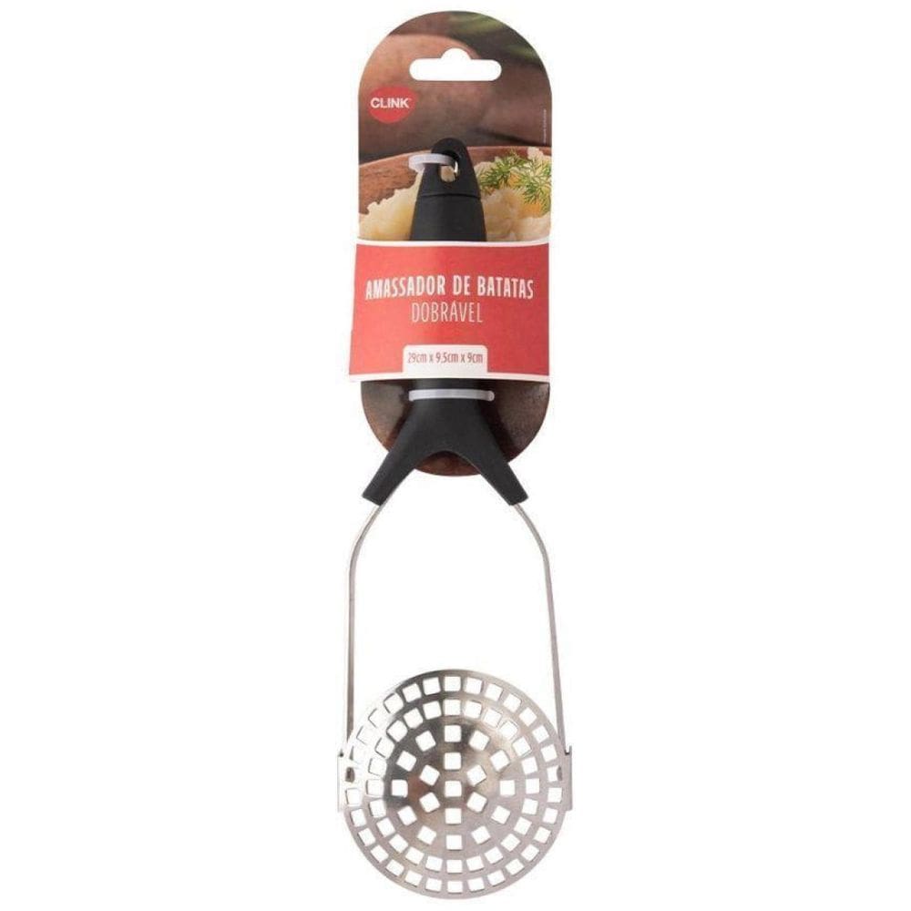 Amassador De Batatas Dobrável Legumes Espremedor Inox 29Cm