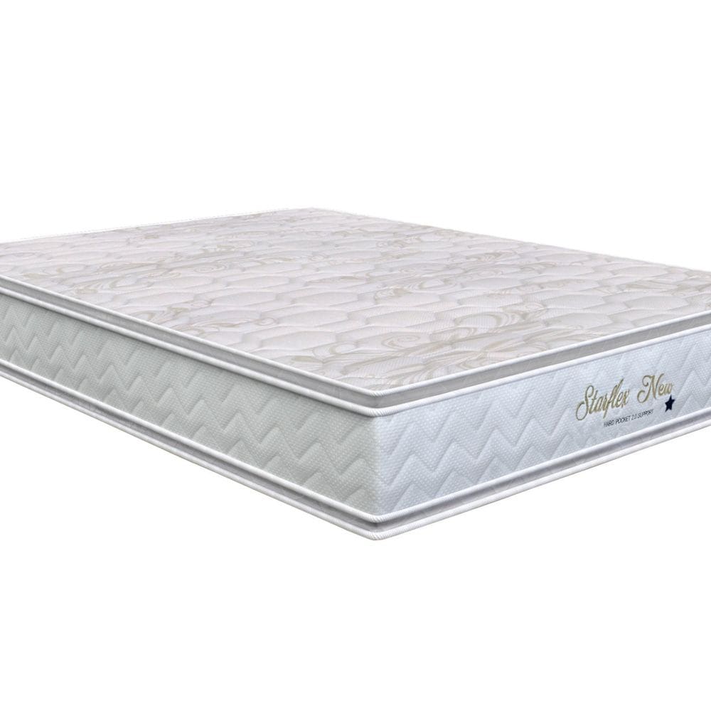 Colchão Viúva Molas Molas ensacadas Ensacadas Starflex New 30x128x188cm Bege/Marrom