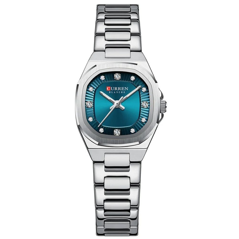 relógio feminino quartzo ponteiros strass design elegante  à prova d água