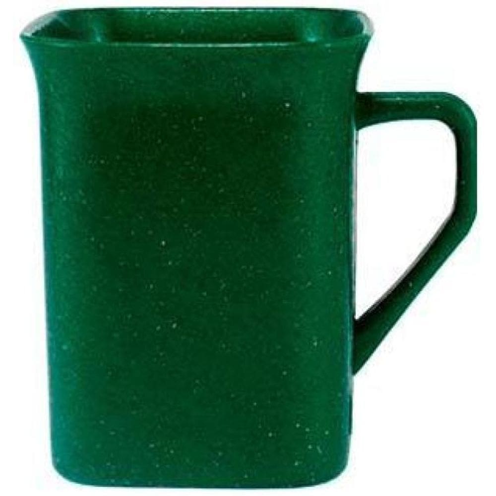 Kit 6 Canecas Quadrada Fibra Madeira Verde 250Ml