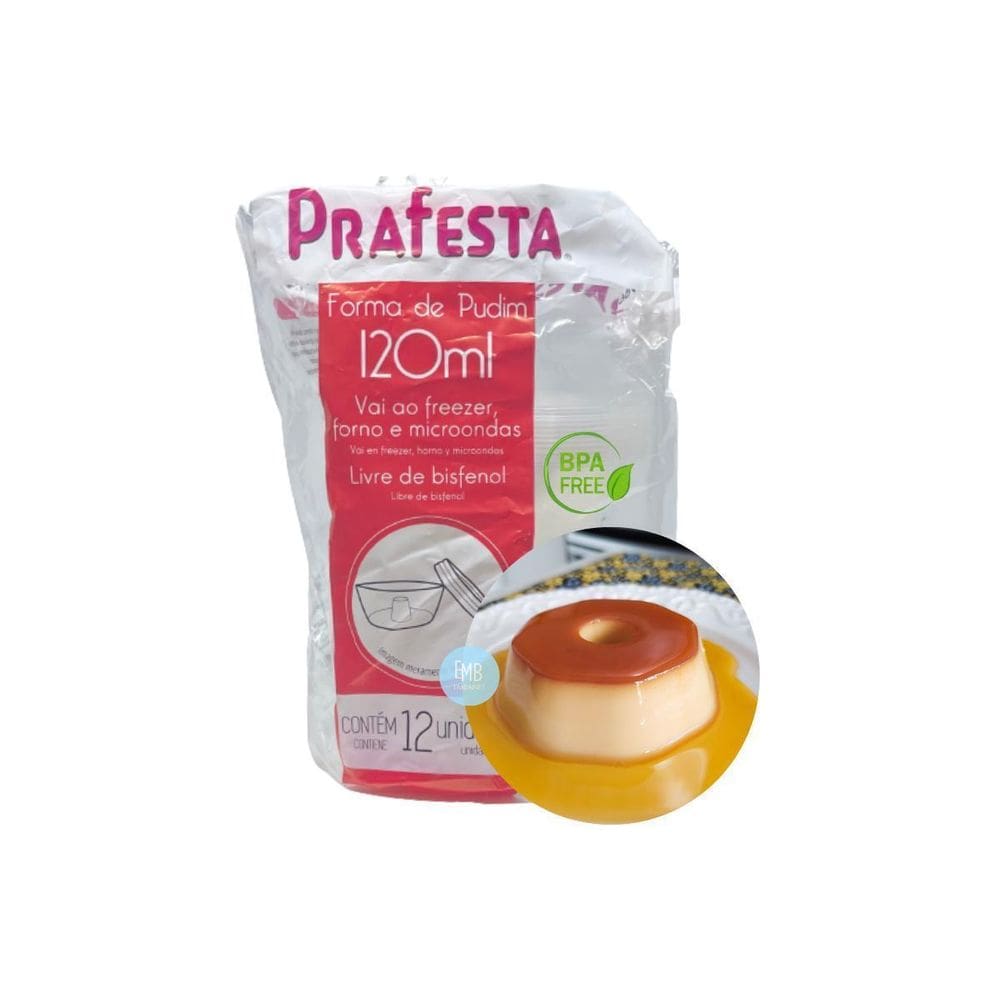 12 Formas Para Mini Pudim Mouse 120Ml Forneavel Com Tampa