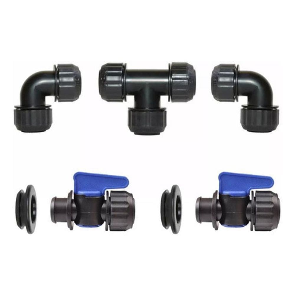 Conexões Santeno 1 Tê 2 Joelhos 2 Registros C/ Anel  Vedação