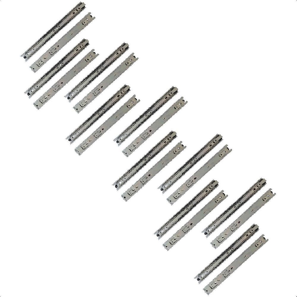 20Corrediças Telescópicas 35Cm Gaveta Trilho Zinca. 10Pares