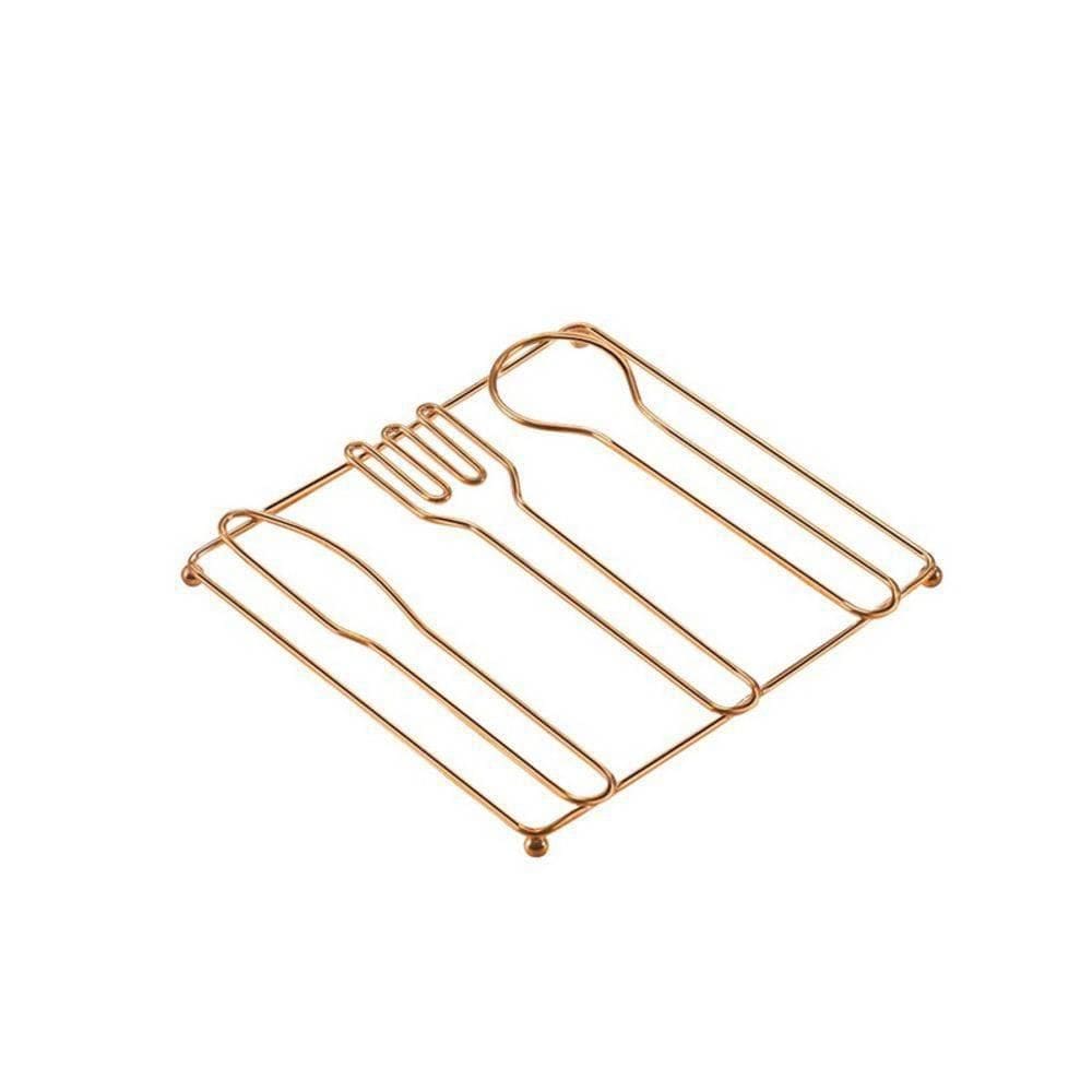 Descanso Panela Cozinha Metal Rose Gold