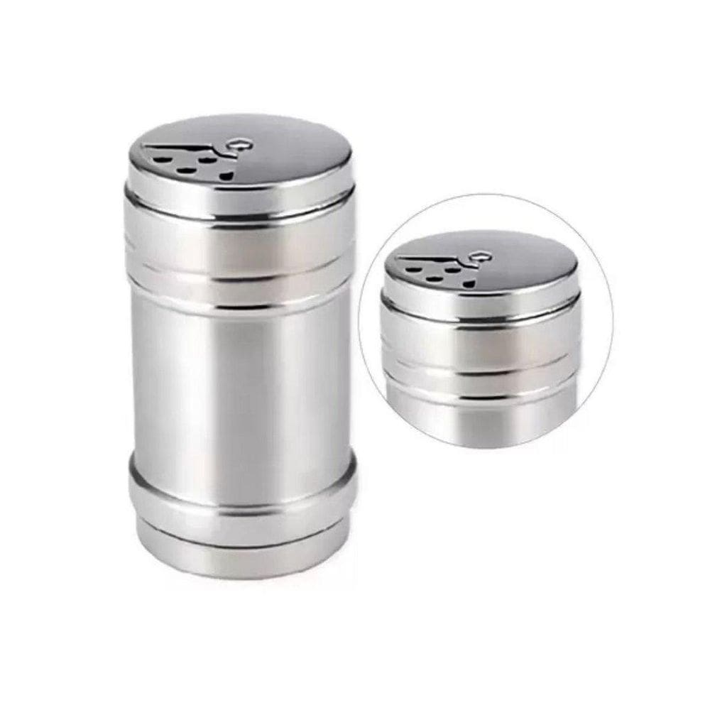 Saleiro Porta Temperos / Condimentos Inox 3 Tipos Saída P