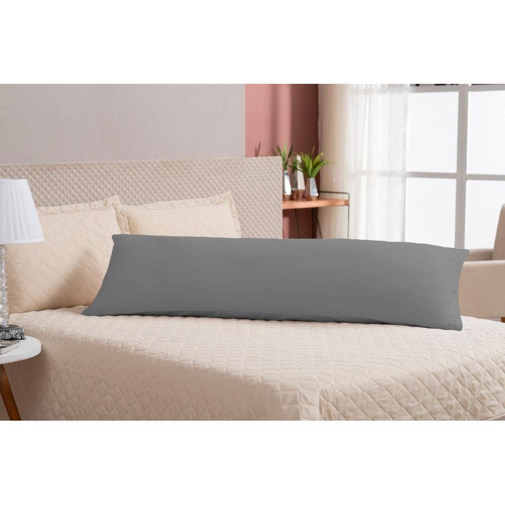 Travesseiro Para Abraçar Enchimento Silicone 0,90M Cinza