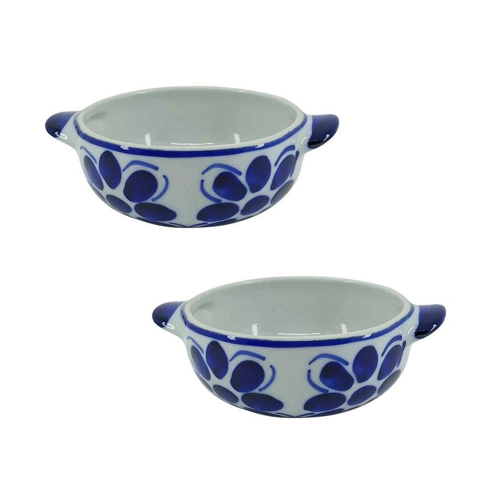 Duas Tigelas Para Consumé De 200 Ml  Pintada Mao Monte Siao