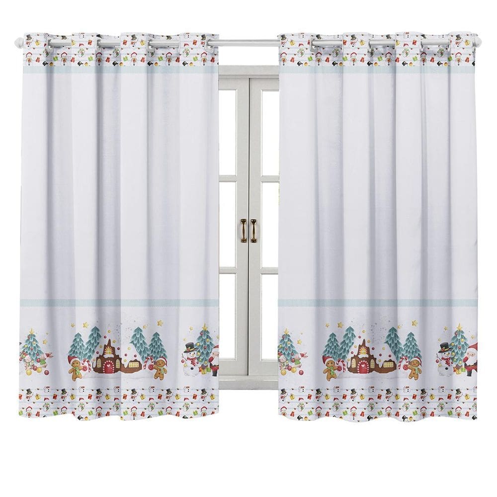 Cortina de Cozinha Natal 2,00 x 1,50 - Decoração Festiva