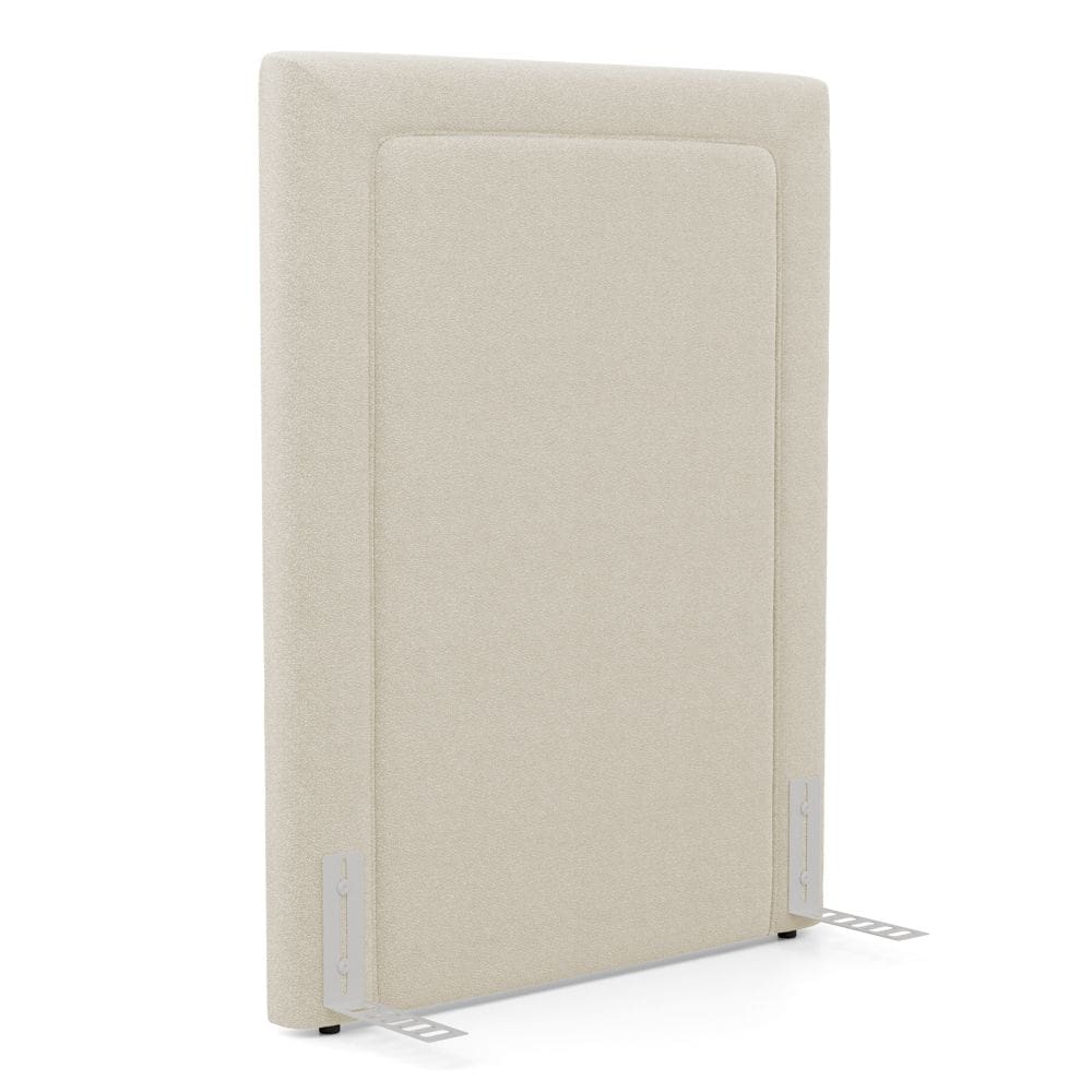 Cabeceira Cama Box Solteiro Alba 90cm com Frame Bouclé Bege - Desk Design