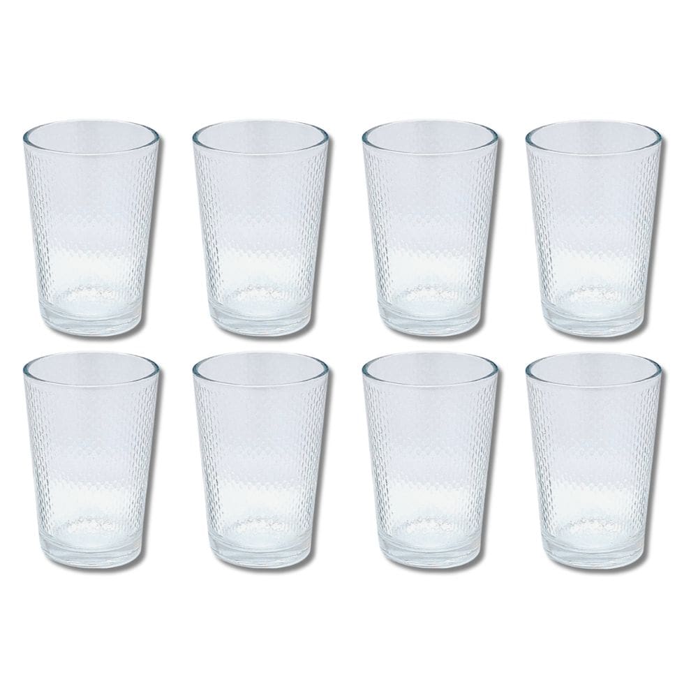 Conj. 8 Copos Transparentes de Vidro Arizona 200ML P/Suco