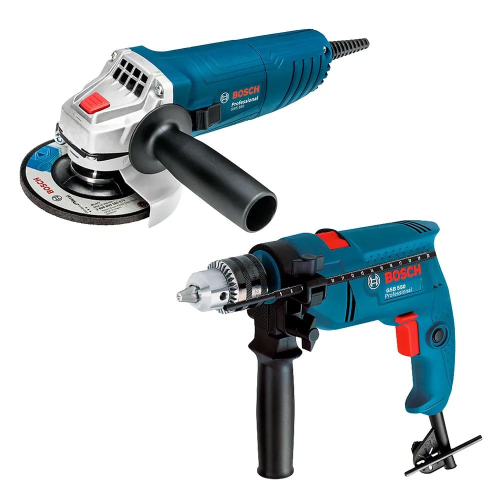 Combo Furadeira Impacto Gsb550 e Esmerilhadeira Gws850 Bosch