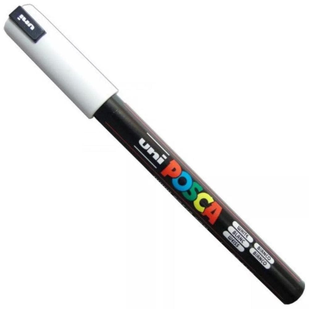 Caneta Posca Uni Ball PC-3M Preto e Branco 0,9 1,3 mm