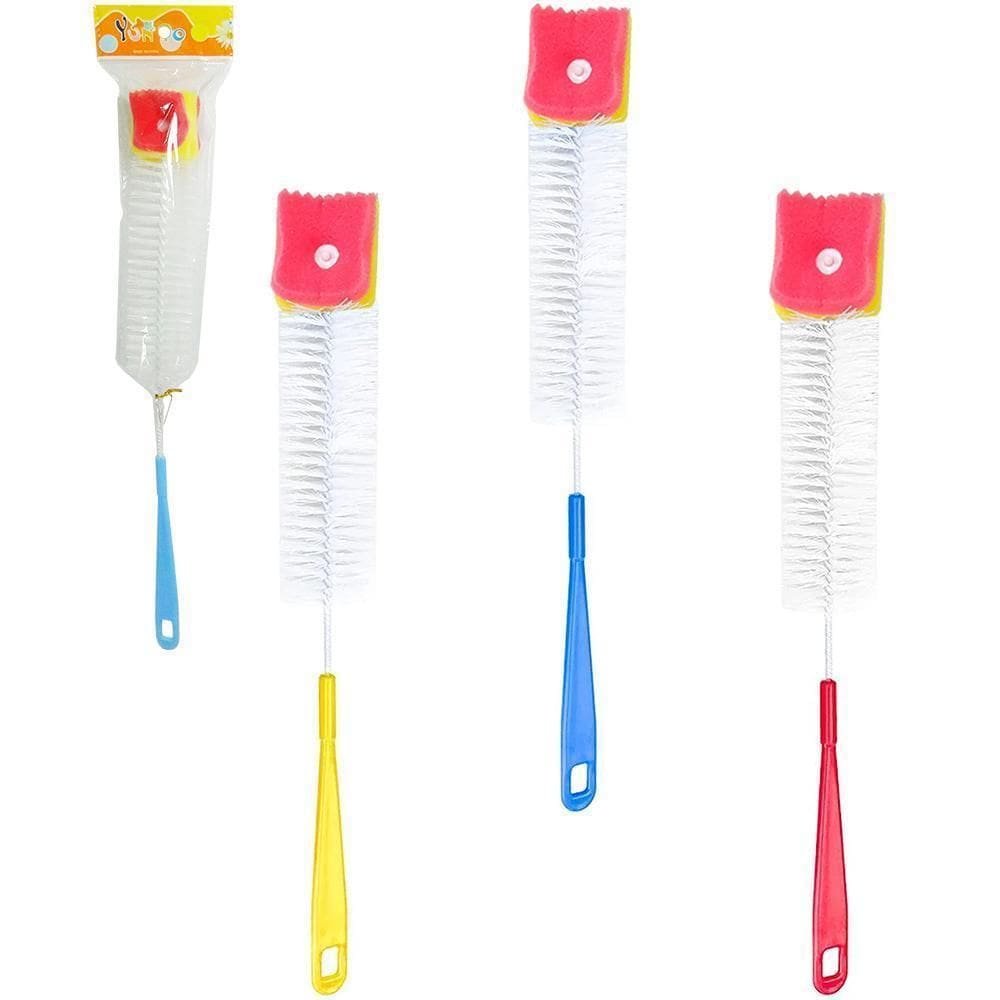 Escova Lava Mamadeira c/ Esponja | 40cm | 50g | Plástico, Metal, Nylon