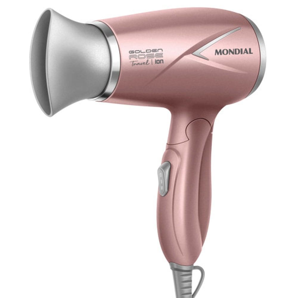 Secador de Cabelos SC-47-GR Travel 1200W Golden Rose Bivolt Mondial