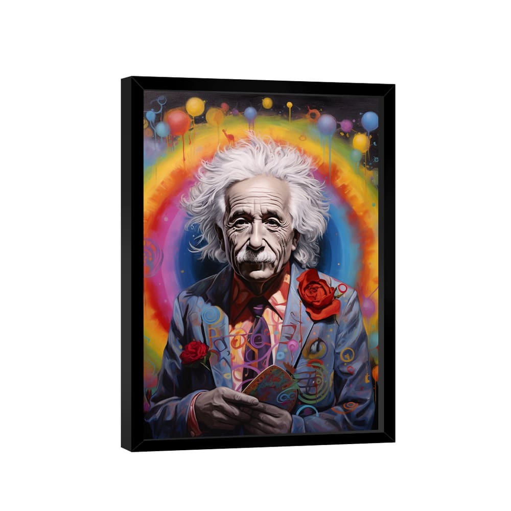 Quadro Decorativo Albert Einstein Colorido