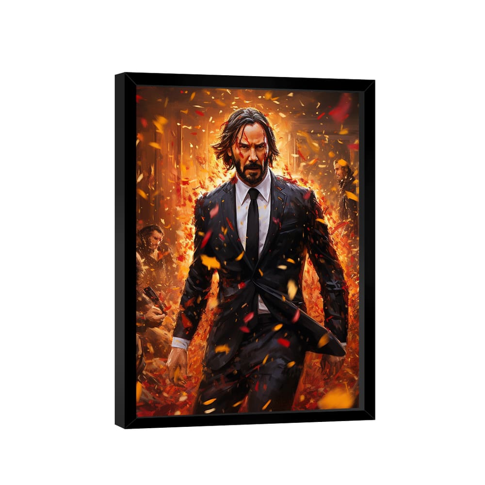 Quadro Decorativo John Wick Orange
