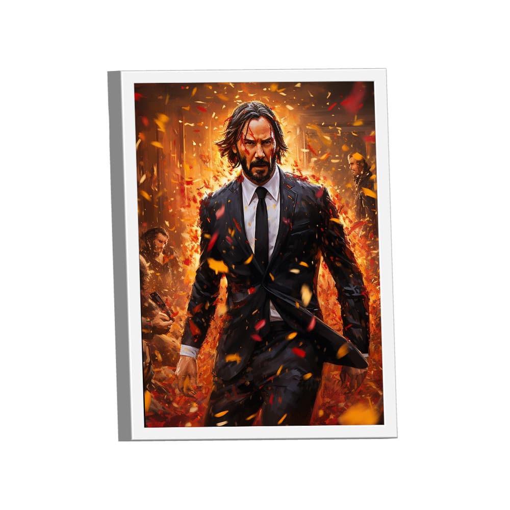 Quadro Decorativo John Wick Orange