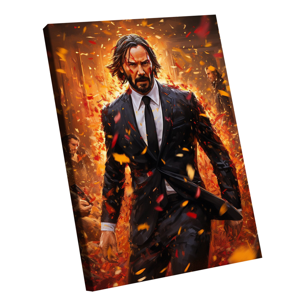 Quadro Decorativo John Wick Orange