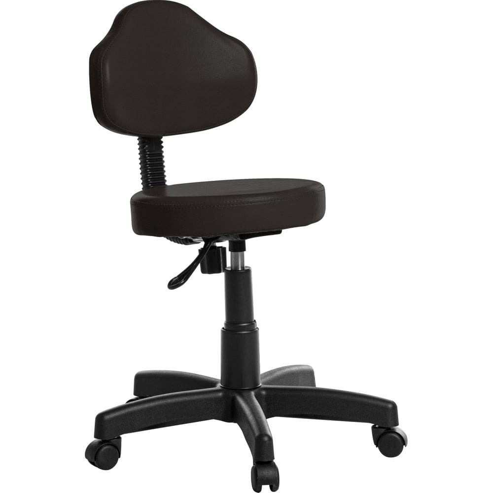 Cadeira Mocho Giratória Plus Couro Marrom 110kg