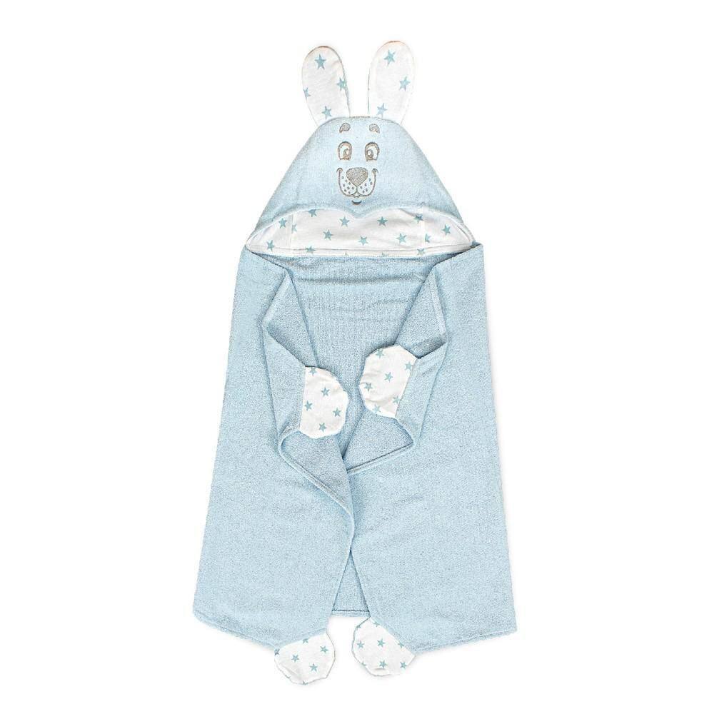 Toalha C/Capuz 1,10MX60Cm Veludo Baby Amigo Urso Sofisticata