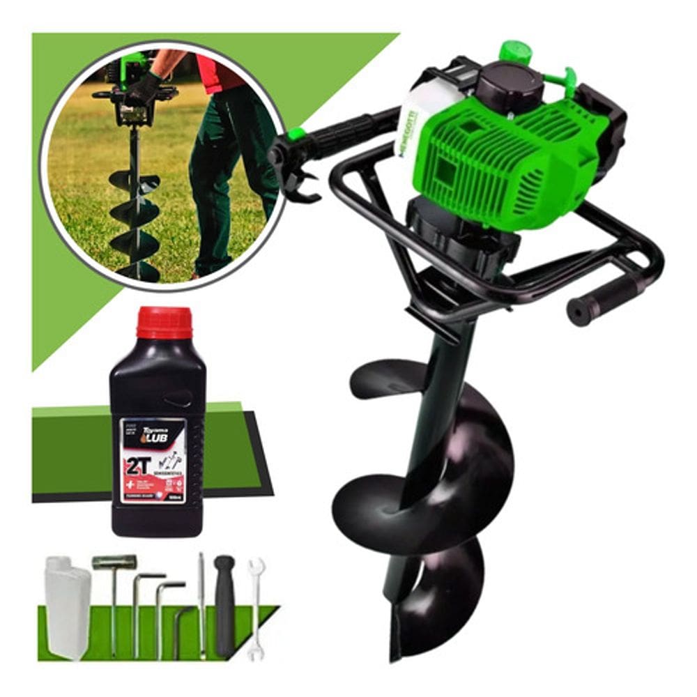 Perfurador De Solo Menegotti 52cc Mps52-v3 C/ Broca 80x30cm