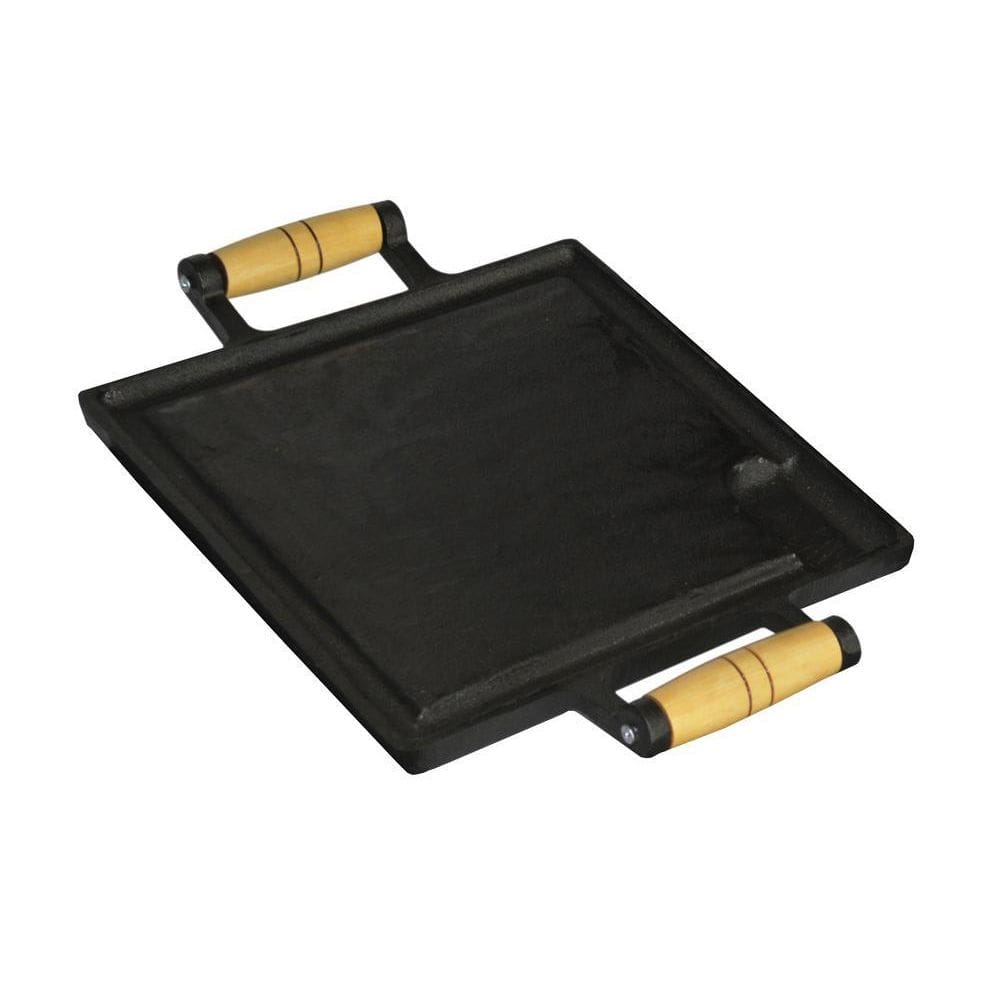 Chapa De Ferro Fundido Petisco Porção Bifeteira 24X24Cm