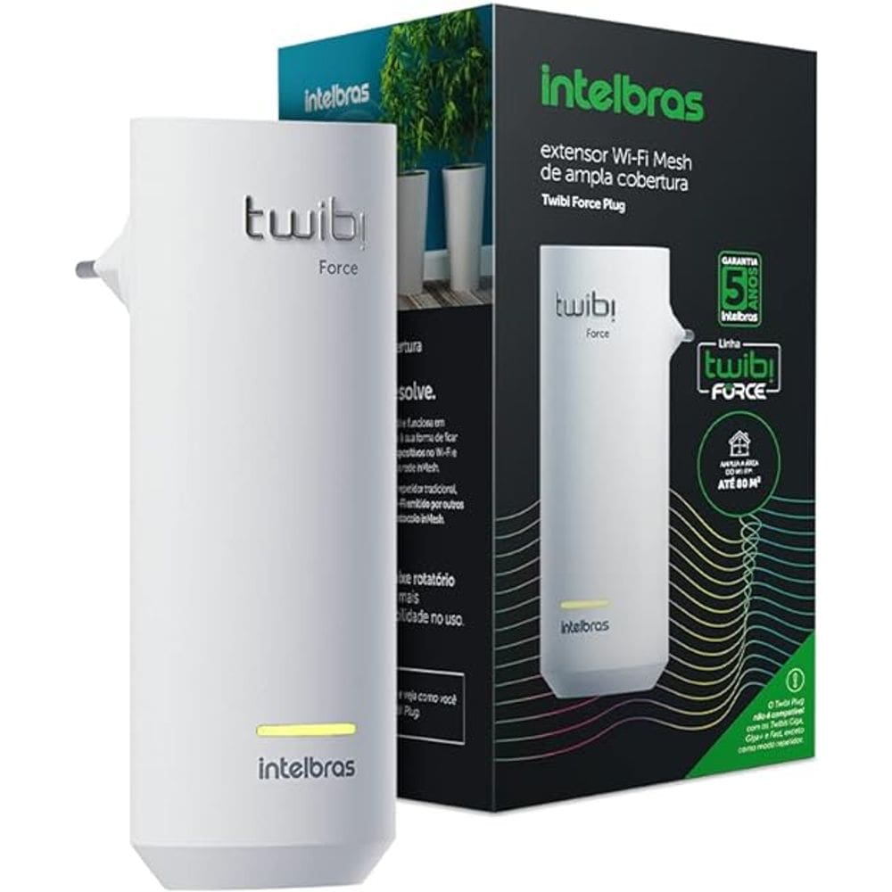 Roteador Extensor Mesh Wi-Fi Twibi Force Plug